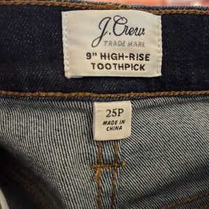 J. Crew 9” High-Rise Toothpick Jean